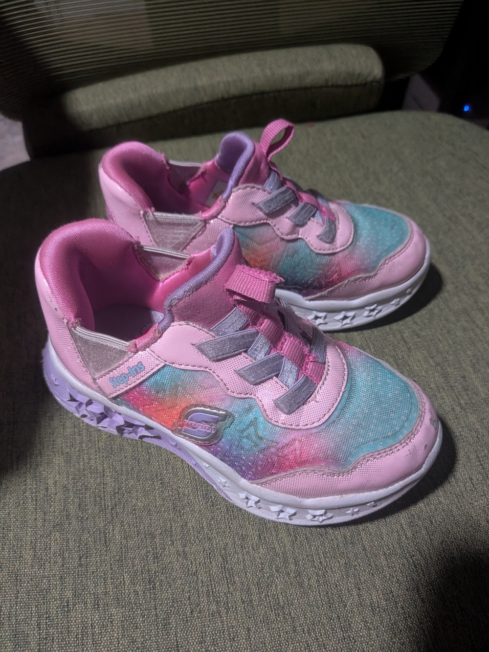 S Sport By Skechers Toddler Olive Step-Ins Sneakers - Pink Size 9 Light Up